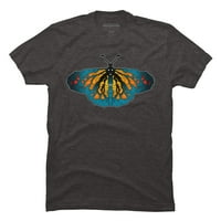 Monarch Butterfly Mens svijetloplava grafička majica - Dizajn od strane ljudi 2xl