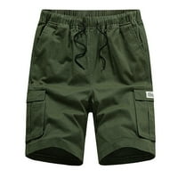 Teretne hlače za muškarce na otvorenom Plus Size S više džepova, široke casual modne kombinezone, vojne zelene