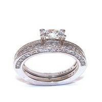 Njegov i njezin Set zaručničkog prstena Set zaručničkog prstena od nehrđajućeg čelika i titana