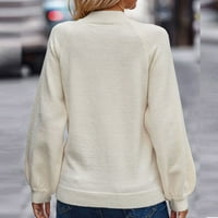 Ženski široki pleteni džemperi s okruglim vratom, Modni Jednobojni vrećasti uredski mekani vrhovi, modni pulover