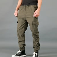 Modni muški casual srednji struk čvrste džepove u boji Vanjske hlače