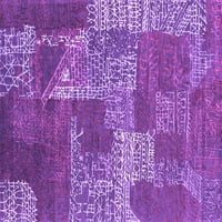 Ahgly Company Unutarnji kvadratni patchwork ljubičasta prostirka prijelaznog područja, 5 'Trg