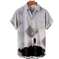 Glazbeni elementi za odrasle gumbe Up majice kratki rukavi casual havajska košulja za muškarce