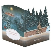 Američki pozdravi Magic Moments Christmas Pop-up Card Village Collectible Dekoracija