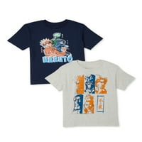 Majice s uzorkom Uzumaki za dječake, 2 pakiranja, veličine 4-18