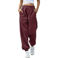 ženske hlače donje trenirke bez vezica hlače za trčanje joga hlače za vježbanje s visokim strukom i džepovima