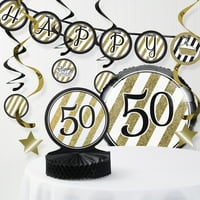 Set ukrasa za proslavu 50. godišnjice u Crnoj i zlatnoj boji