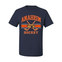 Wild Bobby City of Anaheim Hockey Fantasy Fan Sports Muška majica, mornarica, 5x velika