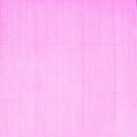 Ahgly Company Unutarnji kvadratni kruti ružičasti ružičasti moderni prostirke, 8 'Trg
