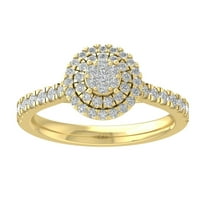 Prsten od žutog zlata 14k s dijamantom veličine 10