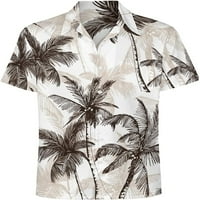 Vintage Palm Stabs Košulja za muškarce retro velike i visoke košulje dolje košulje povremene majice kratkih rukava