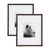 Set drvenih okvira za fotografije za prilagodljivi zidni zaslon, mat orah smeđe veličine 8v10, od 2
