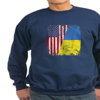 CAFEPRESS - Ukrajinski korijeni pola američke zastave Ukra za majicu - klasična majica za vrat posade