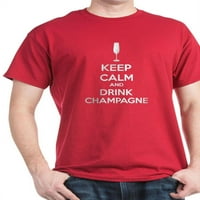 CAFEPRESS - Budite mirni i pijte šampanjac tamnu majicu - pamučna majica