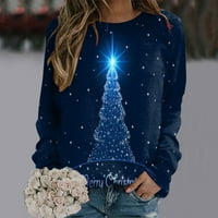 Ženske dukserice Trendi Jesen / Zima ležerna majica s kapuljačom s božićnim printom pulover s dugim rukavima za
