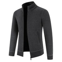 Džemperi za mušku jesensku i zimsku čvrstu kaputu s patentnim zatvaračem topli kardigan pleteni kaput