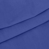 Hlače za žene modno udobna čvrsta boja za slobodno vrijeme džepovi labave hlače dnevno plava veličina s