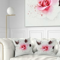 Dizajnerska akvarelna ruža sa smeđim pupoljcima-Cvjetni jastuk - 18.18