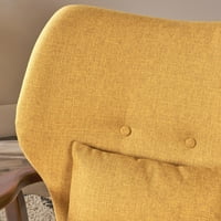 Klupska stolica od moderne tkanine iz sredine stoljeća, Mustard