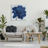 Stupell Industries Moderna duboko plava cvjetna karanfila za cvijeće latica, 30, dizajn Nan