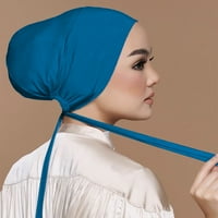 Ženska ležerna jednobojna elastična traka za glavu na vezanje hidžab Zelena