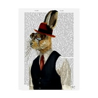Zaštitni znak likovna umjetnost 'Horatio Hare u prsluku' platno umjetnost Fab Funky