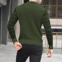 Muški džemperi za jesen / zimu pleteni džemper novi topli pulover Gornji dijelovi s blokom u boji bluza od 0 inča