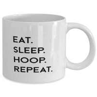 Košarkaška šalica-košarkaška šalica za kavu-jedite. Spavati. Obruč. Ponovite. - Košarkaška šalica za kavu Bijela