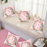 Dyfzdhu ružičasto englesko pismo breskva plišana jastuka plišana jastuka jastuka jastuka za pokrivanje kuće dekoracija
