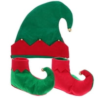 Dječji Božićni set cipela Elf šešir božićni kostim zabava rekviziti za fotografiranje
