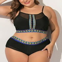 Voguele Ladies Tankini set predimenzionira dva kupaćeg kostima plus veličine trbuha Kontrola kupaćih kostima bez