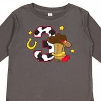 Neobičan kaubojski rođendanski poklon za trogodišnjaka u kaubojskim čizmama-majica dugih rukava za dječaka i djevojčicu