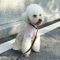 _ haljina za kućne ljubimce Sling s cvjetnim printom nabrani RUB ljetna dvonožna odjeća za pse na otvorenom