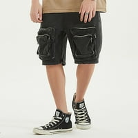 Niepce Inc Summer Multi Zipper Streetwear Street's Grey's Cargo Shorts