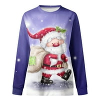 Božićna rasprodaja majica s okruglim vratom s božićnim printom dukserica s dugim rukavima majica s kratkim rukavima