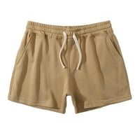 Muške pamučne lanene kratke hlače za trčanje s džepom Ljetna rasprodaja s popustom hlače s elastičnim pojasom