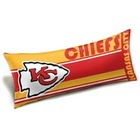 Jastuk za tijelo Kansas City Chiefs, poliester Shell & Fill, 19in 48in, momčadi, svaki