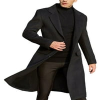 Abtel muške jakne kaputa kaputa casual nadmašuje muške zimske topli uredski kaputi crni 2xl