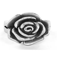Obalni nakit koji cvjeta ruža koktel prsten od nehrđajućeg čelika