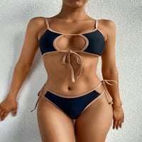 Bikini kupaći kostim seksi ženski Ženski kupaći kostim na špagete s izrezanim O-prstenom bikini s bočnim vezicama