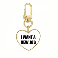 Želite novi posao, moderan Art Deco privjesak za ključeve sa zlatnim srcem, metalni držač za ključeve