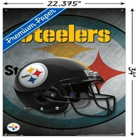 Pittsburgh Steelers - plakat na zidu s kacigom s gumbima, 22.375 34