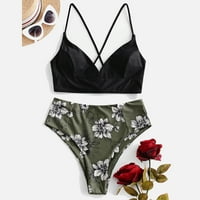; / Ženski odvojeni kompleti s cvjetnim printom Plus size odjeća za plažu bikini kupaći kostim