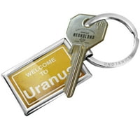 Privjesak za ključeve sa žutim prometnim znakom Dobrodošli u Uran
