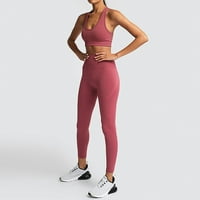 Hunpta ženska čista boja u boji hip-lifting fitness koji trči prsluk visokog struka joga odijelo