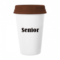 Crna šalica za srednjoškolce s jednim riječima, čaša za piće za kavu, keramička šalica s poklopcem