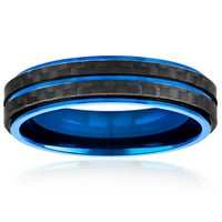 Obalni nakit plavi pozlaćeni prsten od nehrđajućeg čelika