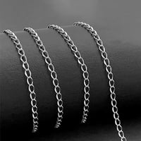 Upleteni Kabelski lanac od 33 stope srebrni lanac od nehrđajućeg čelika pribor za izradu nakita produžetak ogrlice