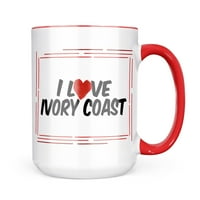 Šalica Neonblond volim Obala Bjelokosti poklon za ljubitelje kave i čaja