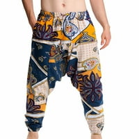 ; Muške Ležerne modne joga hlače srednjeg struka s Međunožjem hlače s printom letećih vjeverica